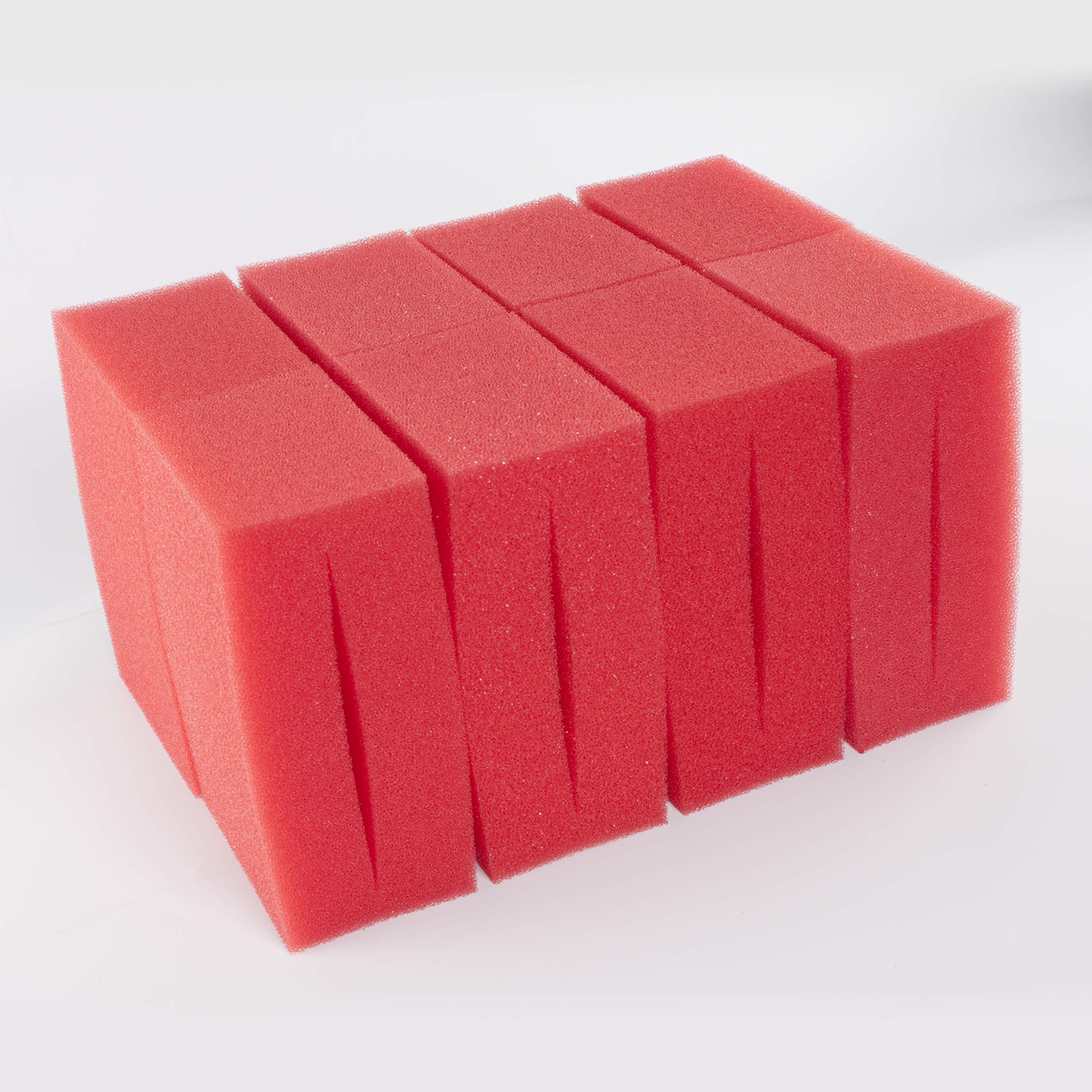 LTWHOME Medium Red Foam Filter Sponge - Replacement for Oase Biotec Screenmatic 18 & 36 Pond Filters (8-Pack) - Perfect for Koi Ponds, Water Gardens & Aquatic Filtration Systems