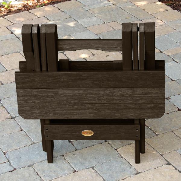 Portable Outdoor Folding Adirondack Side Table - Lightweight Patio Furniture for Camping, Beach, Garden & Poolside Use