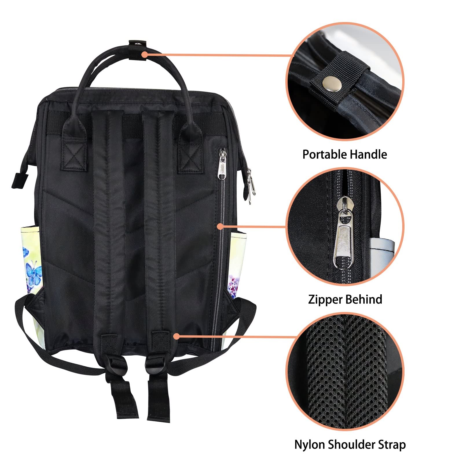 Vintage Waterproof Diaper Backpack - Large Capacity Travel Bag for Baby & Laptop | Stylish Unisex Design for Parents