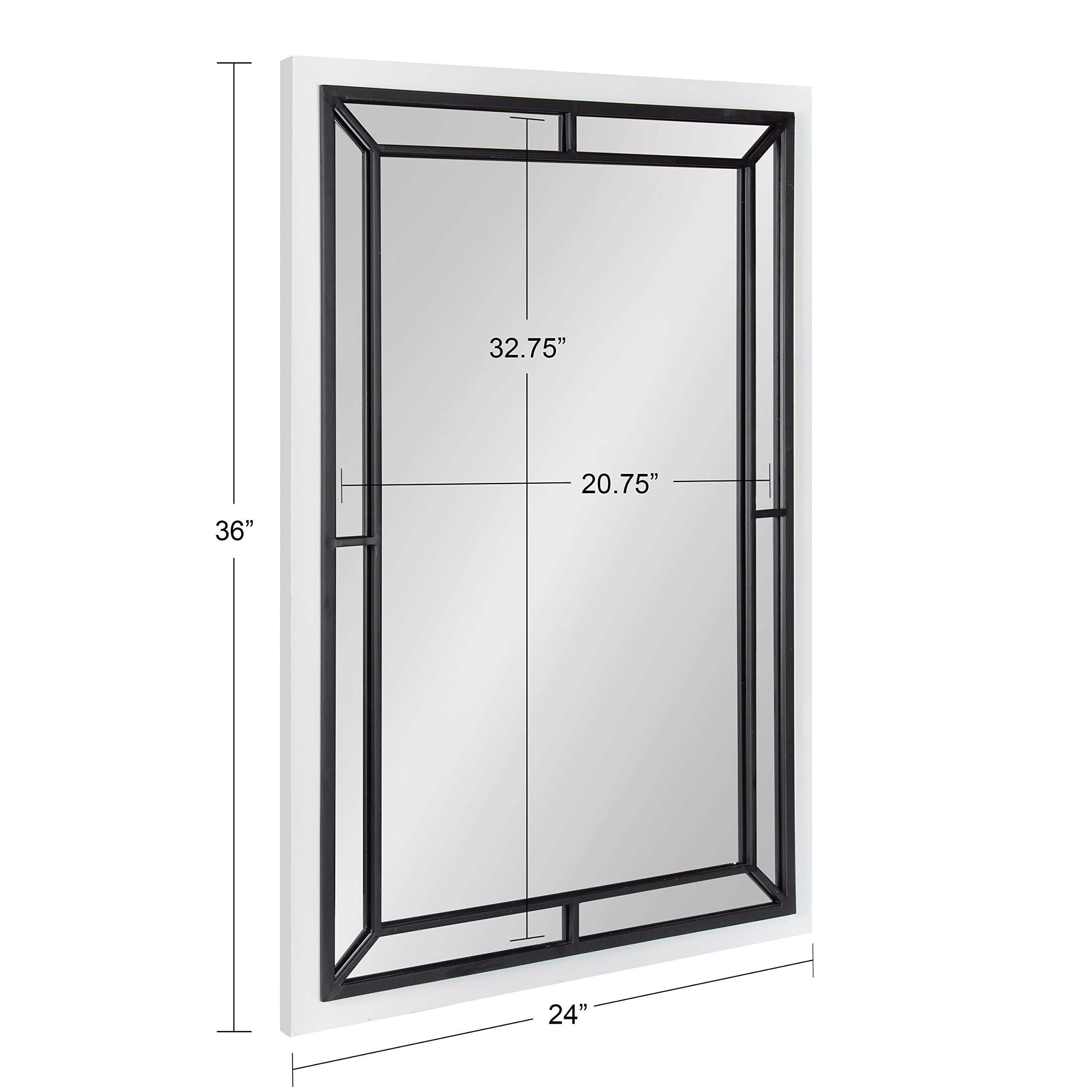 Kate and Laurel Audubon Modern Rectangle Wall Mirror - 24