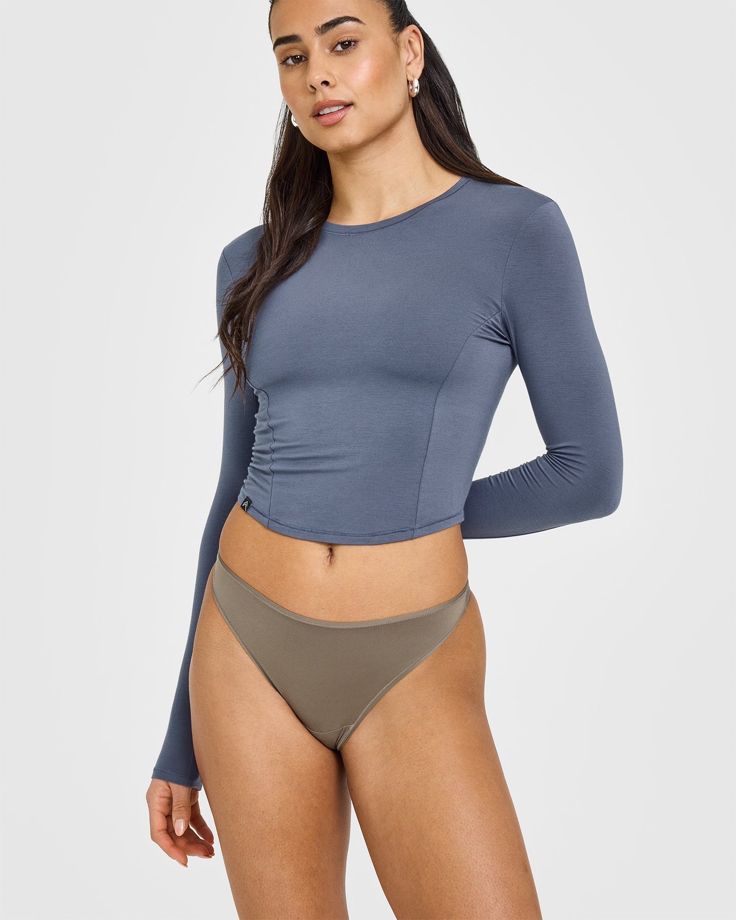 Moss Brown Silhouette Thong - Seamless Underwear for Women | Comfortable & Sexy Panties for Everyday Wear or Special Occasions