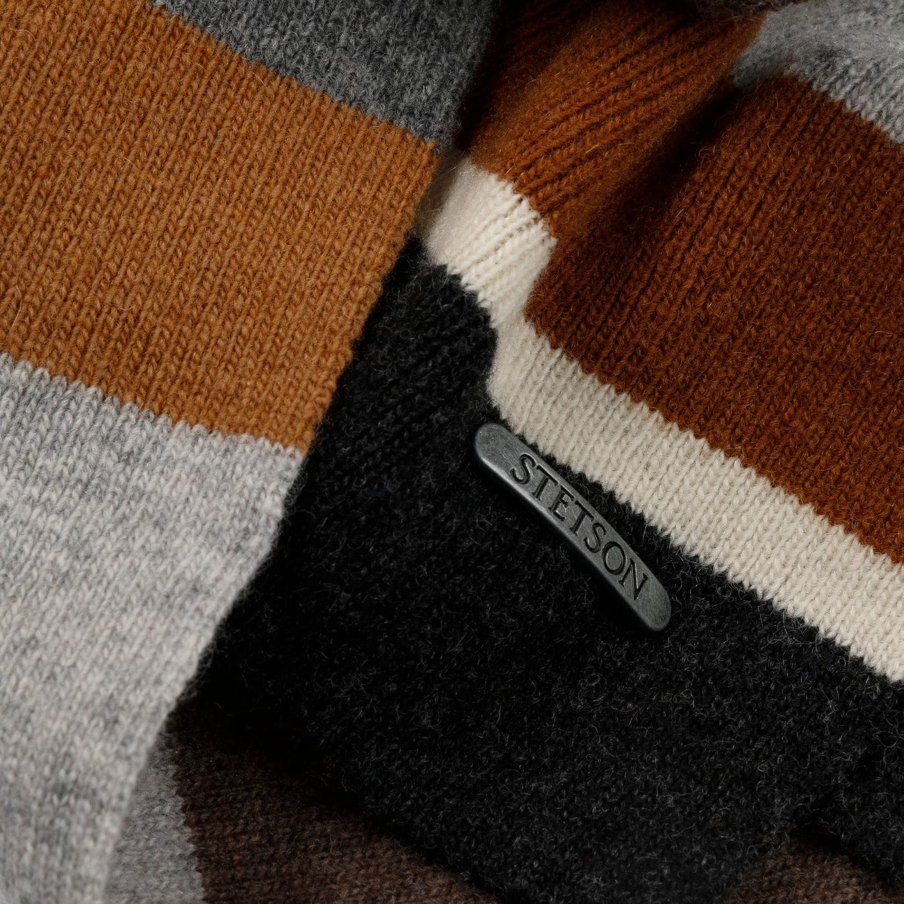 Stetson Merino Wool Striped Scarf - Soft Winter Fashion Accessory for Men & Women - Perfect for Cold Weather, Outdoor Activities & Holiday Gifts