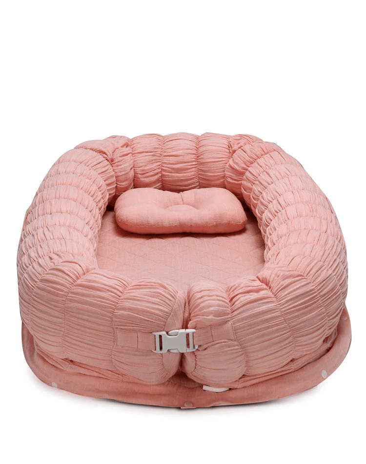 The Sleep Cloud Nest - Ultra Soft Pink Memory Foam Pillow for Side & Back Sleepers - Perfect for Bed, Sofa & Travel Use