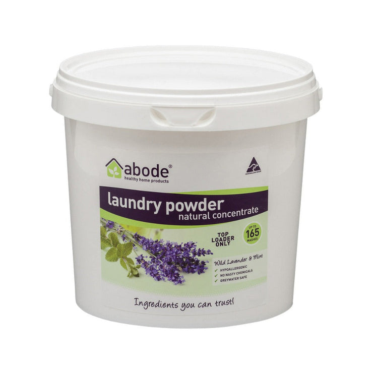 ABODE Laundry Detergent Powder - Wild Lavender & Mint Scent, 4kg (8.8 lbs) | Natural & Eco-Friendly | Perfect for Sensitive Skin & Baby Clothes | Ideal for Washing Machines & Hand Washing