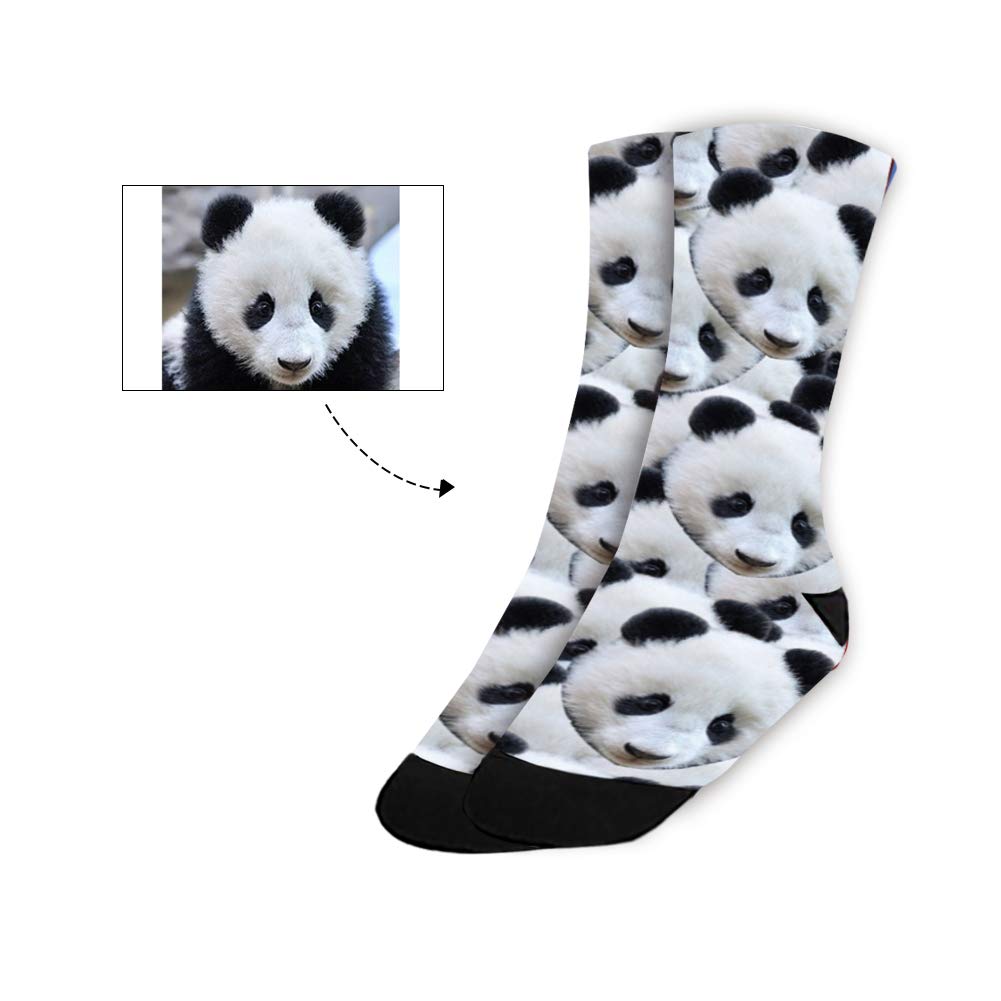 Custom Photo Socks with Face, Cat & Dog Designs - Personalized Colorful Crew Socks for Men & Women - Perfect Gift for Birthdays, Anniversaries & Holidays