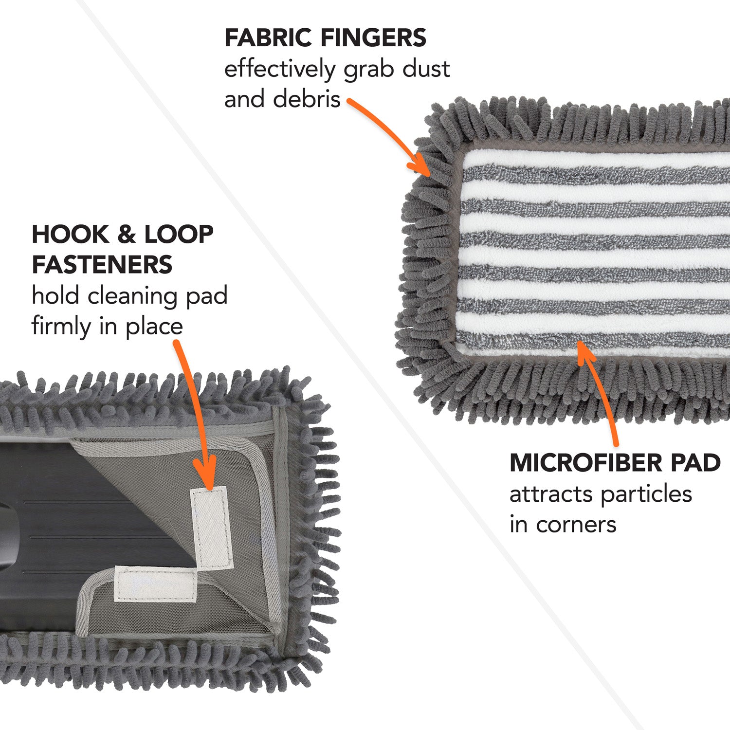 12 Inch Microfiber Dust Mop Head Replacement - Super Absorbent & Washable for Hardwood Floors, Tile & Laminate - Perfect for Home, Office & Commercial Cleaning