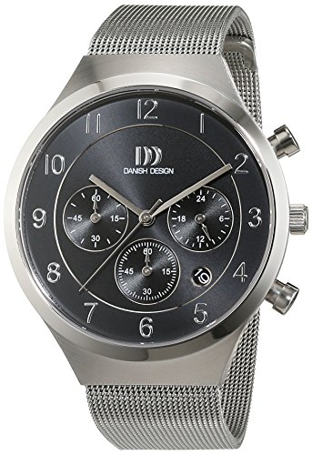 Danish Design Men's IQ63Q1113 Stainless Steel Watch - Black & Silver Chronograph for Business, Casual & Formal Wear
