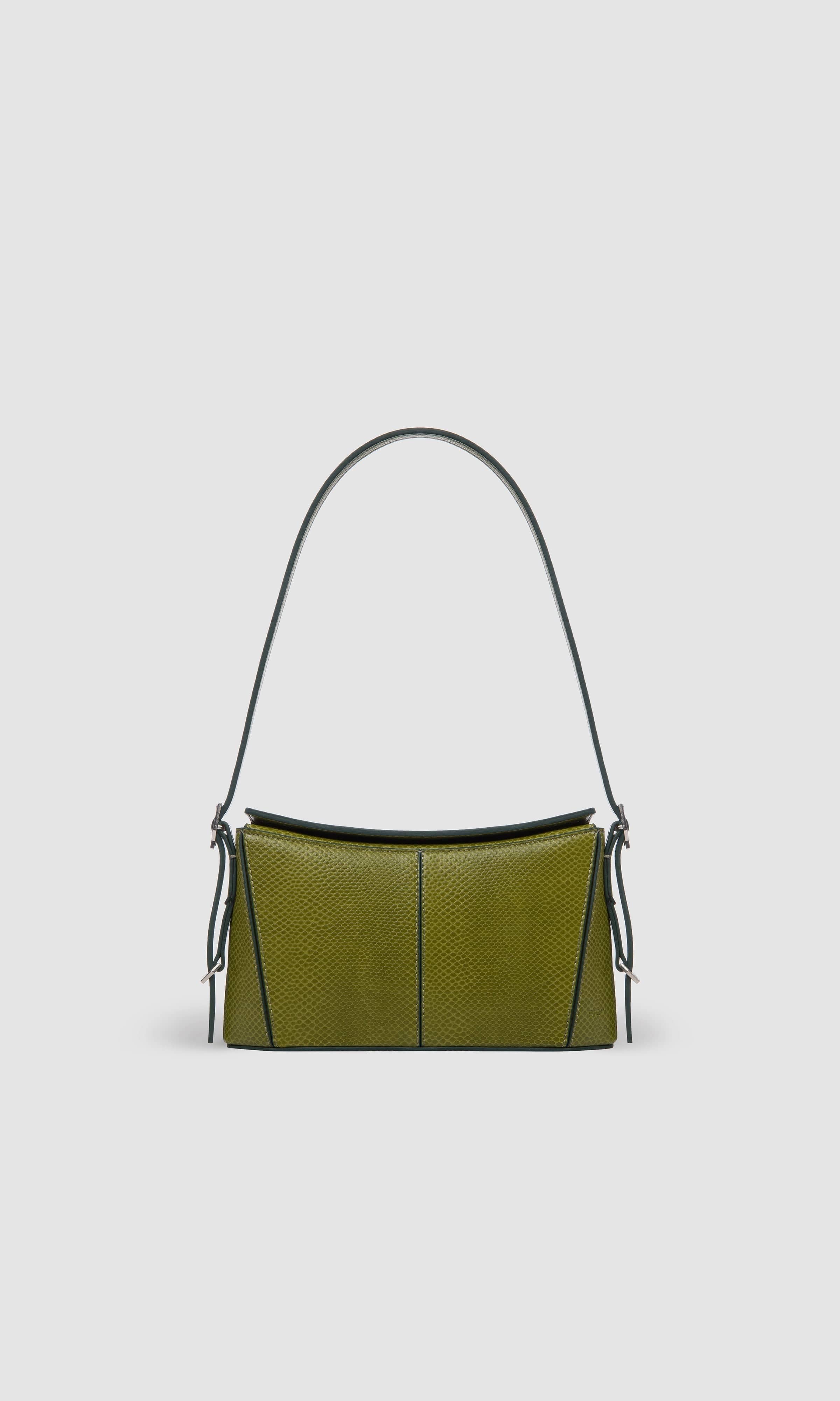 Kiara Vegan Leather Mini Crossbody Bag for Women - Eco-Friendly Apple Leather Handbag in Rosemary Green | Perfect for Everyday Use, Work, and Casual Outings