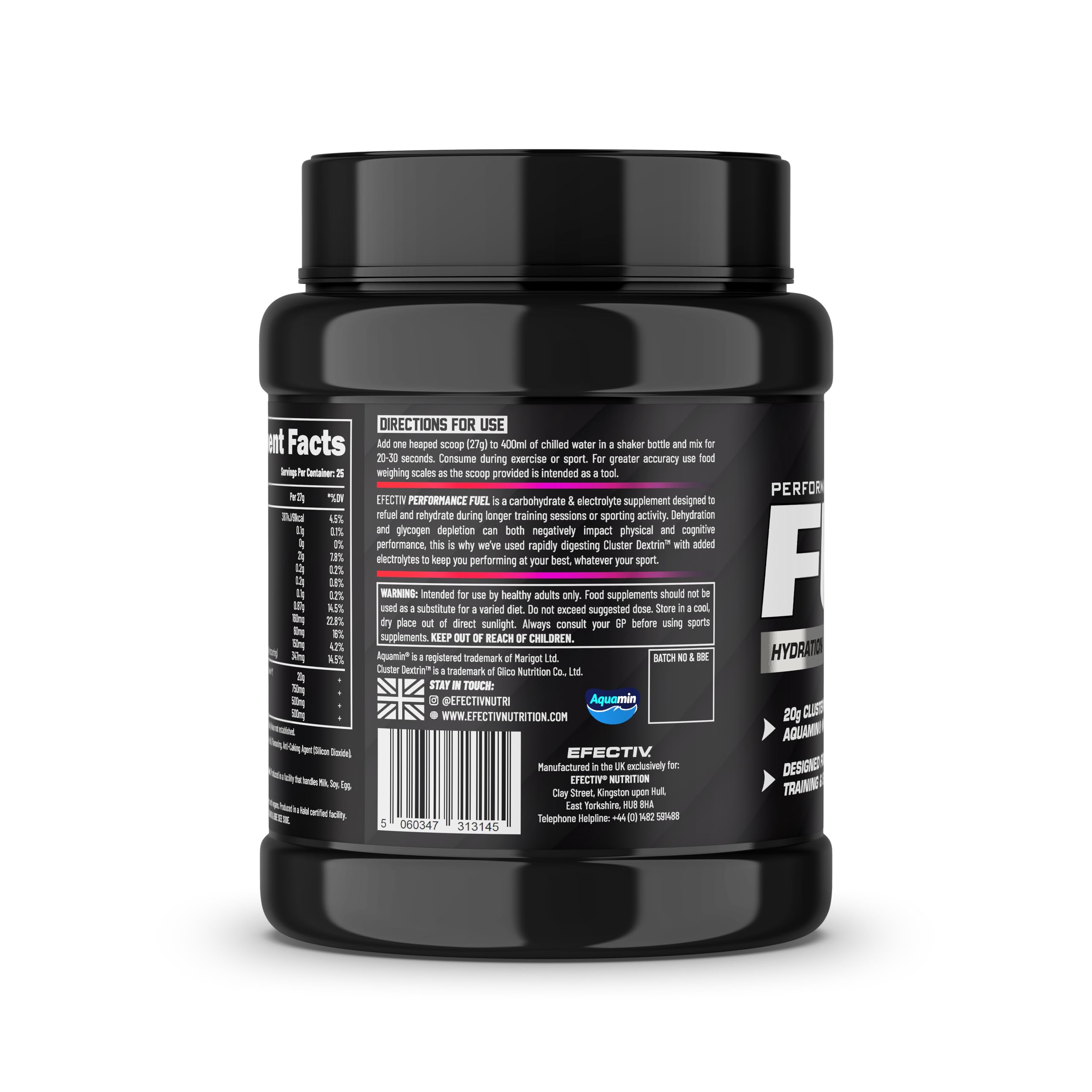 Efectiv Nutrition Performance Fuel - Strawberry Watermelon Flavor, 675g Protein Powder for Workout Recovery & Muscle Growth - Pre & Post Workout Supplement for Athletes & Fitness Enthusiasts