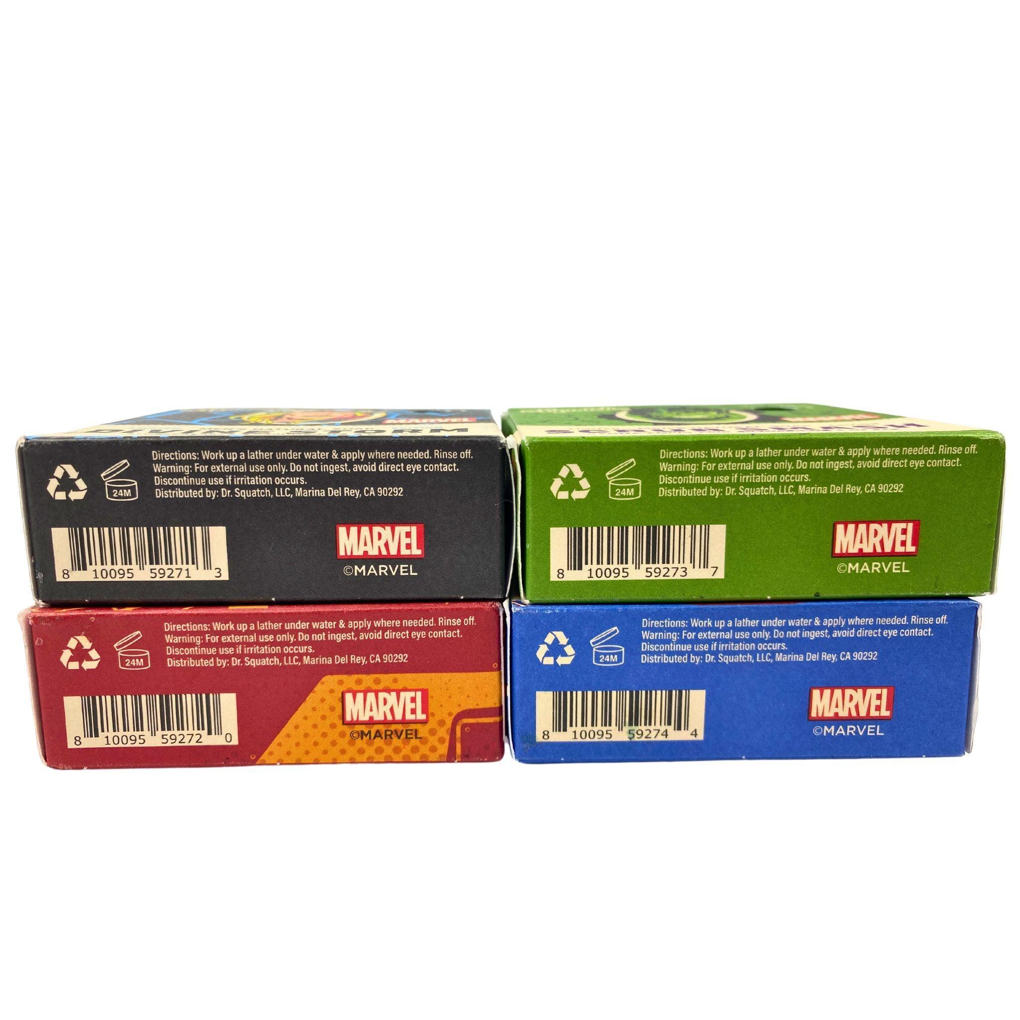 Dr. Squatch Marvel Limited Edition Men's Natural Soap Bar - 5oz (Pack of 44) | Superhero-Themed Gritty Soap for Men | Perfect for Shower, Gym & Gifts