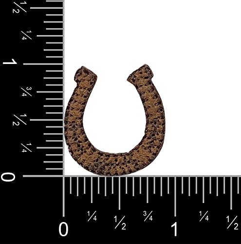 1 Inch Small Brown Western Horseshoe Iron-On Patch for Jeans, Jackets & Hats - Embroidered DIY Clothing Repair & Western Style Decoration