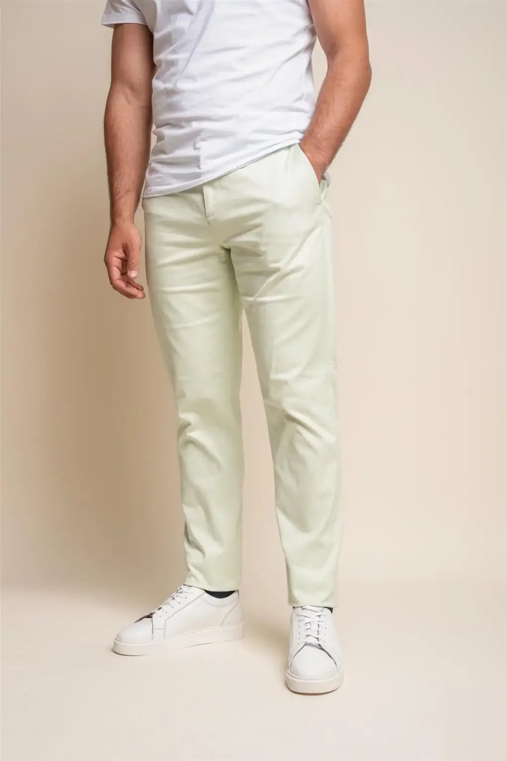 Cavani Men's Dakota Sage Chino Pants - Classic Slim Fit Stretch Comfort Casual Dress Pants for Work, Office & Business Attire | Perfect for Professional & Smart Casual Outfits