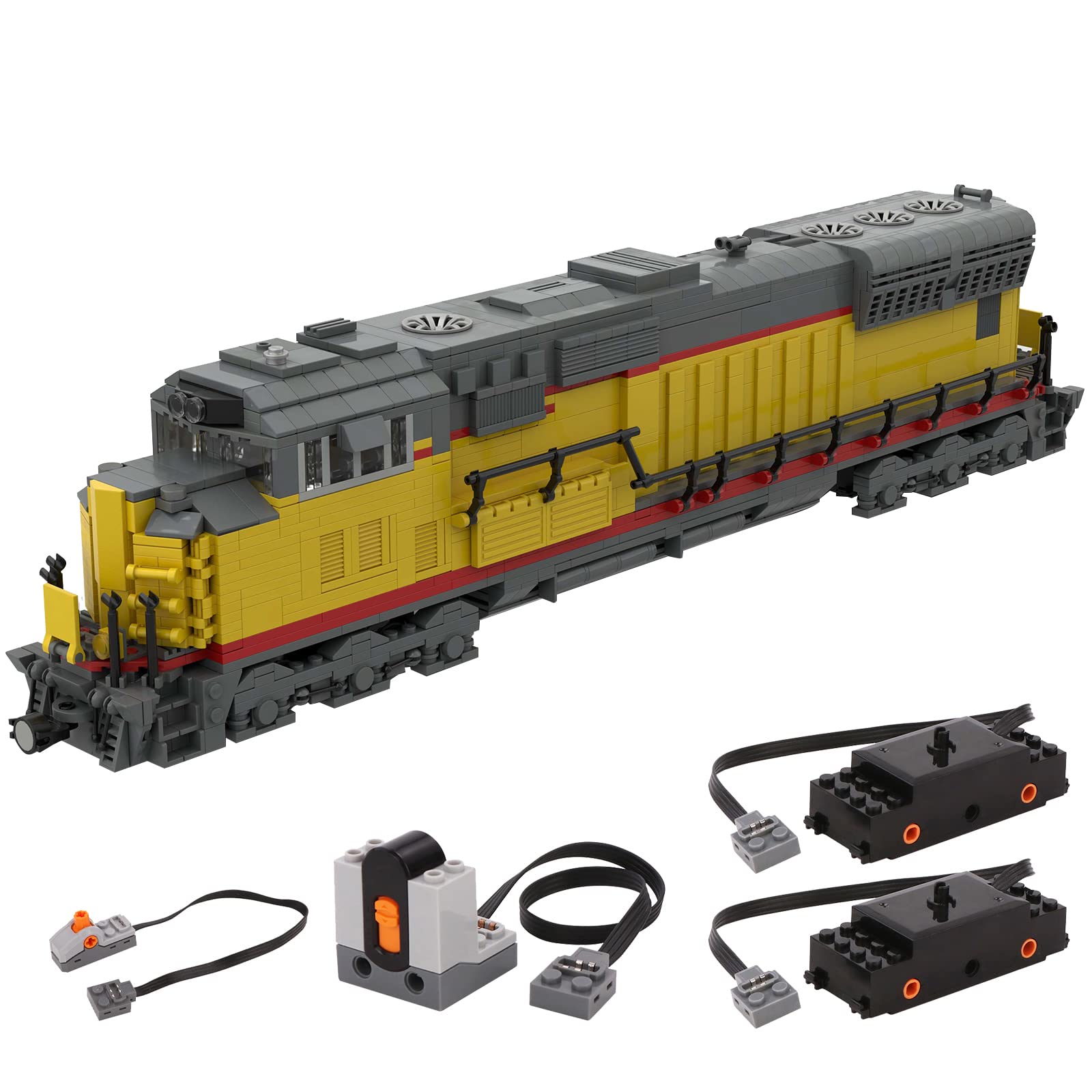 WOLFBSUH Technic Train Building Kit - 1763Pcs EMD SD-70 Union Pacific Locomotive Model with 2.4Ghz Remote Control | Compatible with Lego Technic | STEM Educational Toy for Kids & Adults | Perfect for Train Enthusiasts & Collectors
