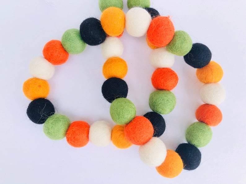 Monster Mash Halloween Garland - Spooky Party Decorations for Halloween, Birthday, and Themed Events