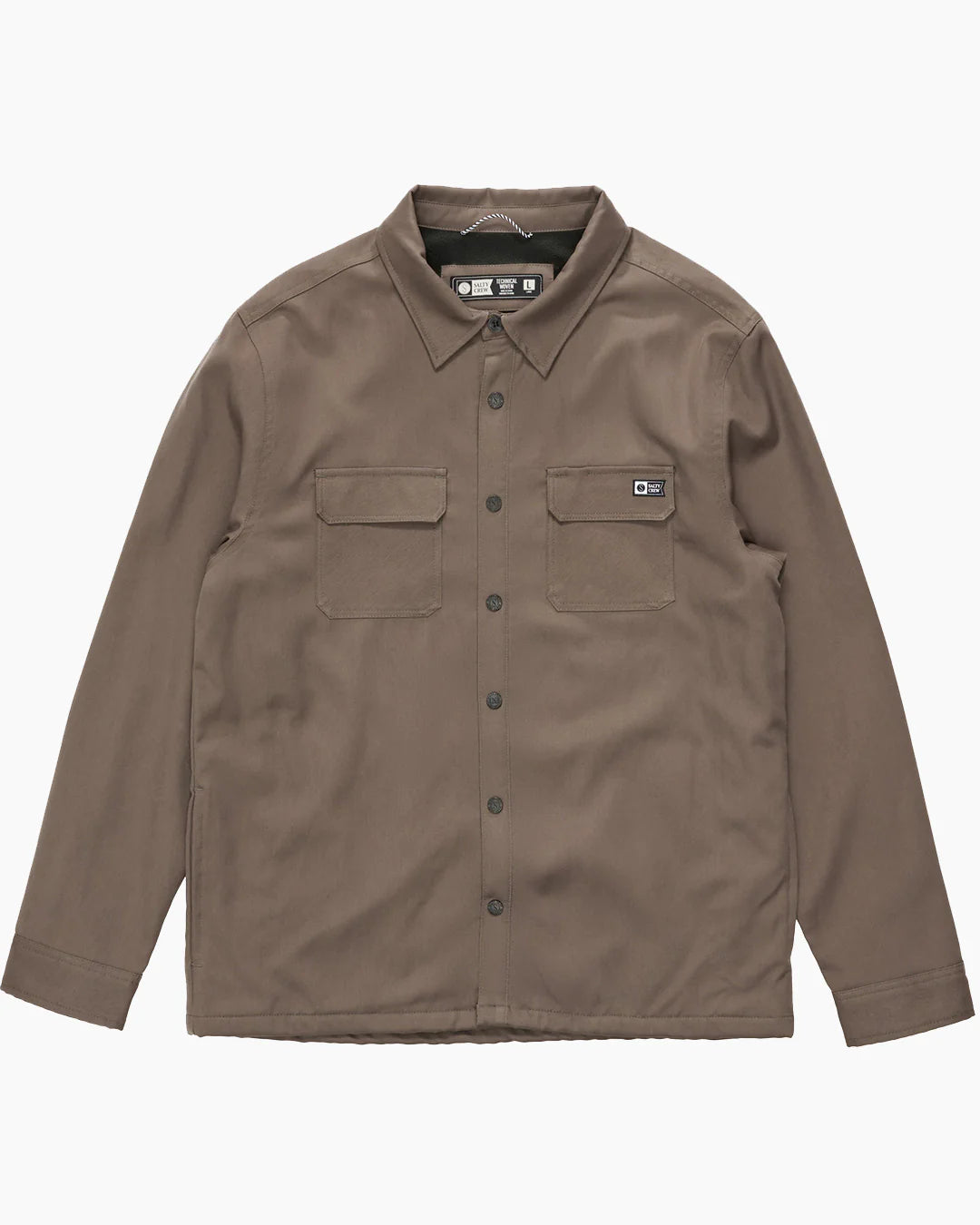 Salty Crew Fathom Shacket - Water-Resistant Flannel Shirt Jacket for Men | Outdoor Fishing & Casual Wear
