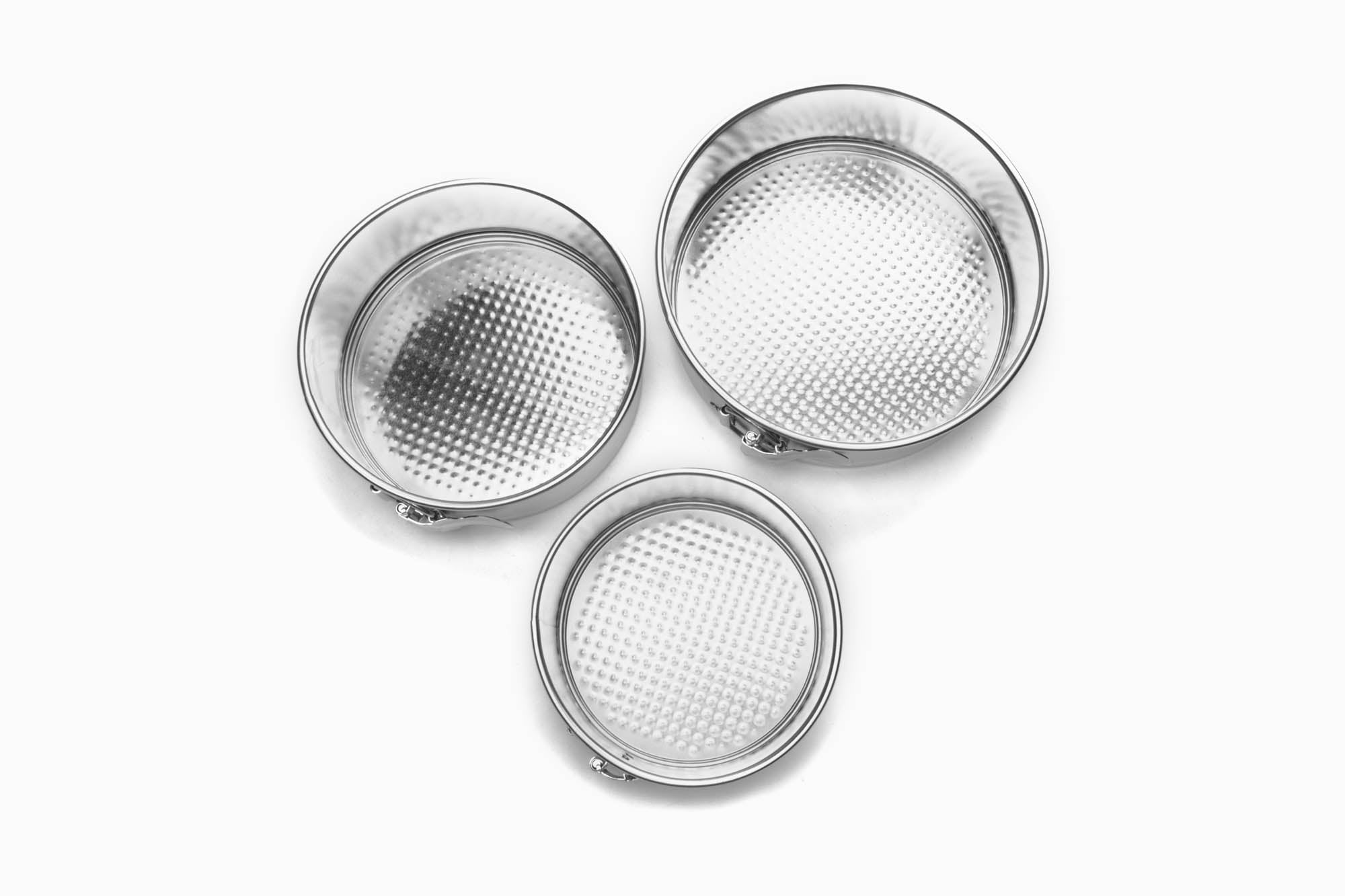 Fox Run 3-Piece Mini Springform Pan Set - Non-Stick Baking Pans for Cheesecake, Tarts & Desserts - Perfect for Home Bakers & Small Batch Baking