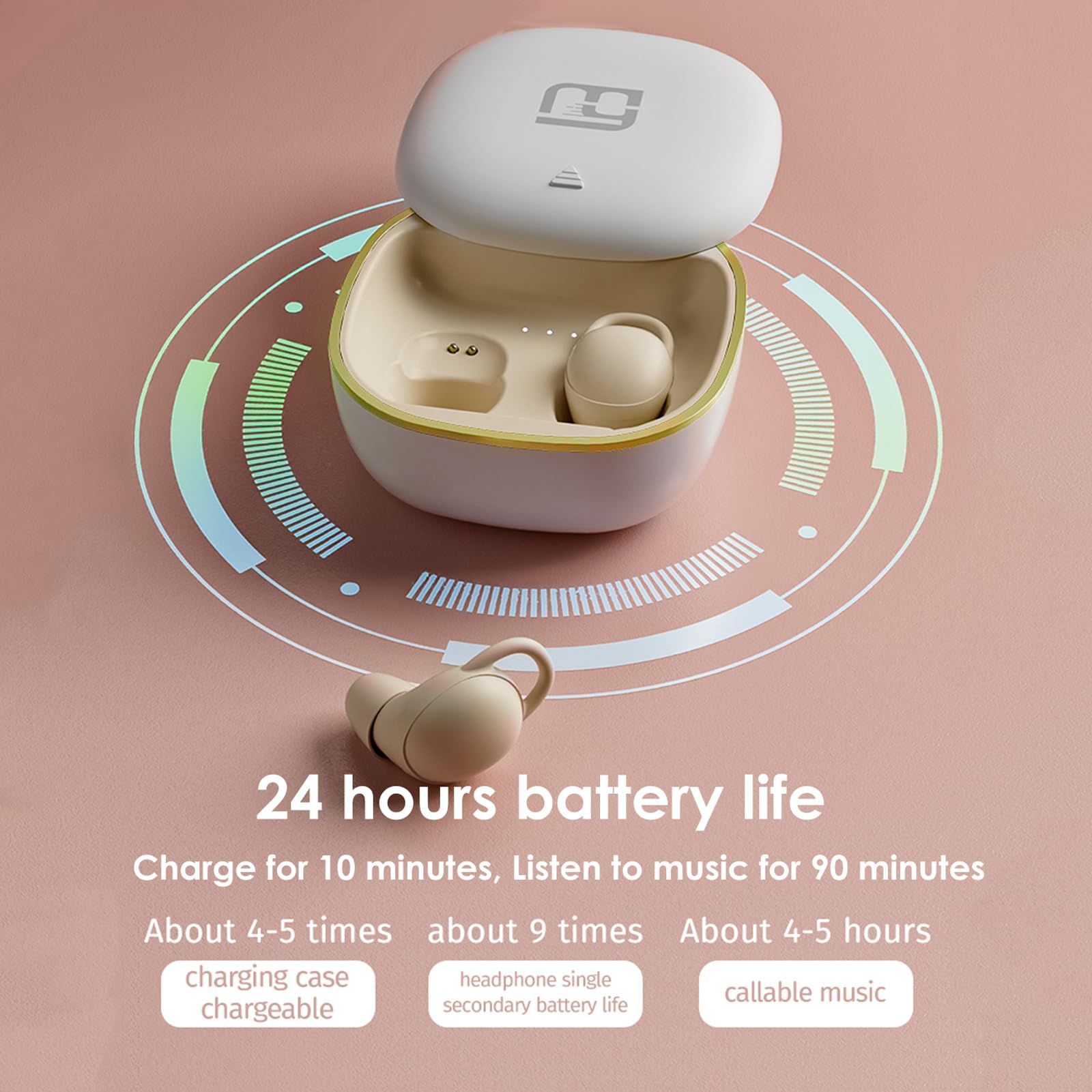 Wireless Bluetooth Sleep Earbuds for Side Sleepers - Noise Cancelling, Comfortable & Invisible Tiny Earphones for Sleeping, Working & Travel | Soft Hidden Headphones for Quiet Nights & Office Use