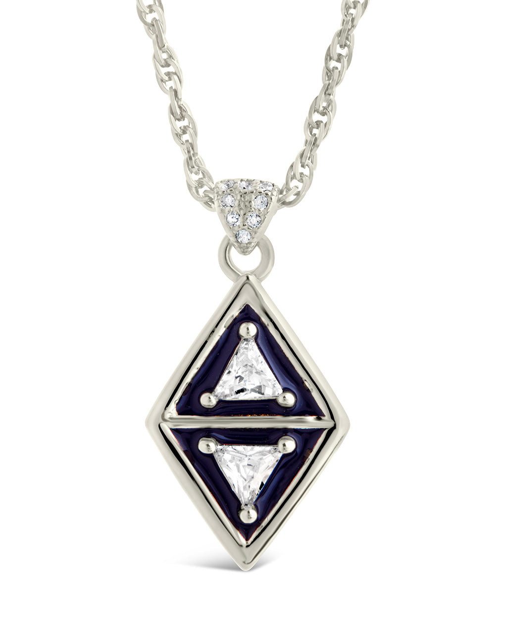 Nerezza CZ & Enamel Pendant Necklace for Women | Elegant Cubic Zirconia Jewelry Gift for Birthday, Anniversary & Valentine's Day | Perfect for Parties, Date Nights & Special Occasions