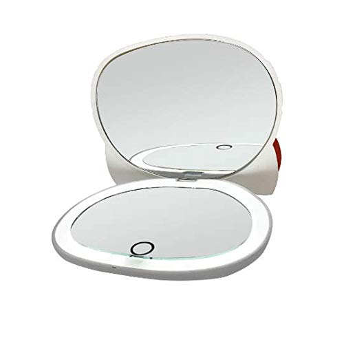 Hello Kitty Rechargeable LED Makeup Mirror Set with Adjustable Light - Portable Vanity Mirror for Girls & Women | Perfect for Home Dressing Table, Travel, and Gift Giving
