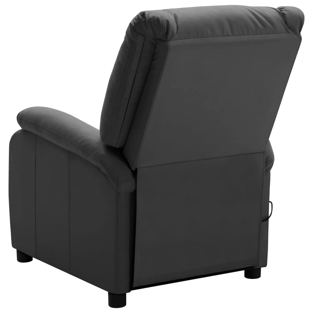 Premium Faux Leather Recliner Chair with Lumbar Support & Massage - Comfortable Living Room Reclining Sofa for Home, Bedroom, Office - Perfect for Relaxation, TV Watching & Napping