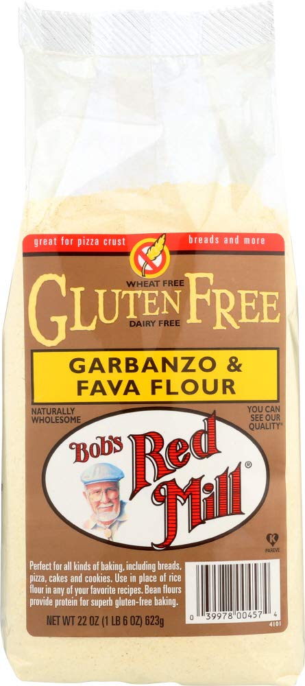 Bob's Red Mill Garbanzo Fava Flour - Gluten Free, 16 Pack (22 Oz Each) | Perfect for Baking, Cooking & Mediterranean Recipes