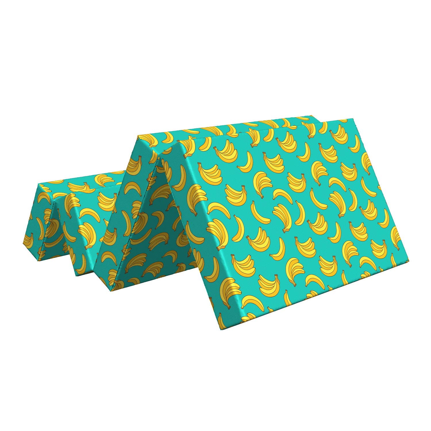 Ambesonne Banana Print Foldable Mattress - Tropical Fruit Design, 74.8