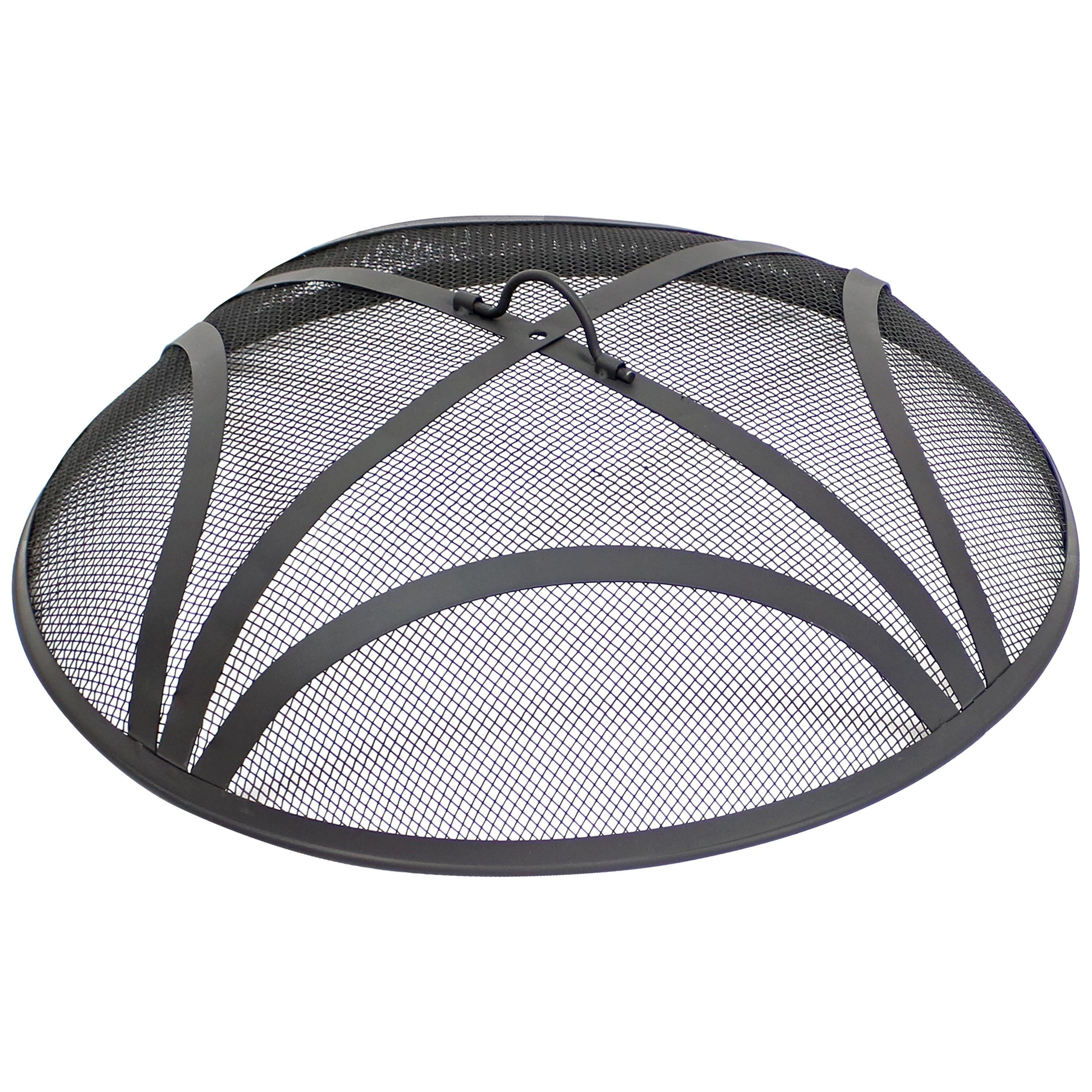 Sunnydaze 36-Inch Round Steel Fire Pit Spark Screen & Lid - Durable Outdoor Fire Pit Cover for Camping, Backyard, Patio, and Bonfire Safety
