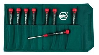 WIHA 26596 Professional Nut Driver Set - 10-Piece Metric & SAE Hex Key Set for Electronics, Furniture Assembly & DIY Projects