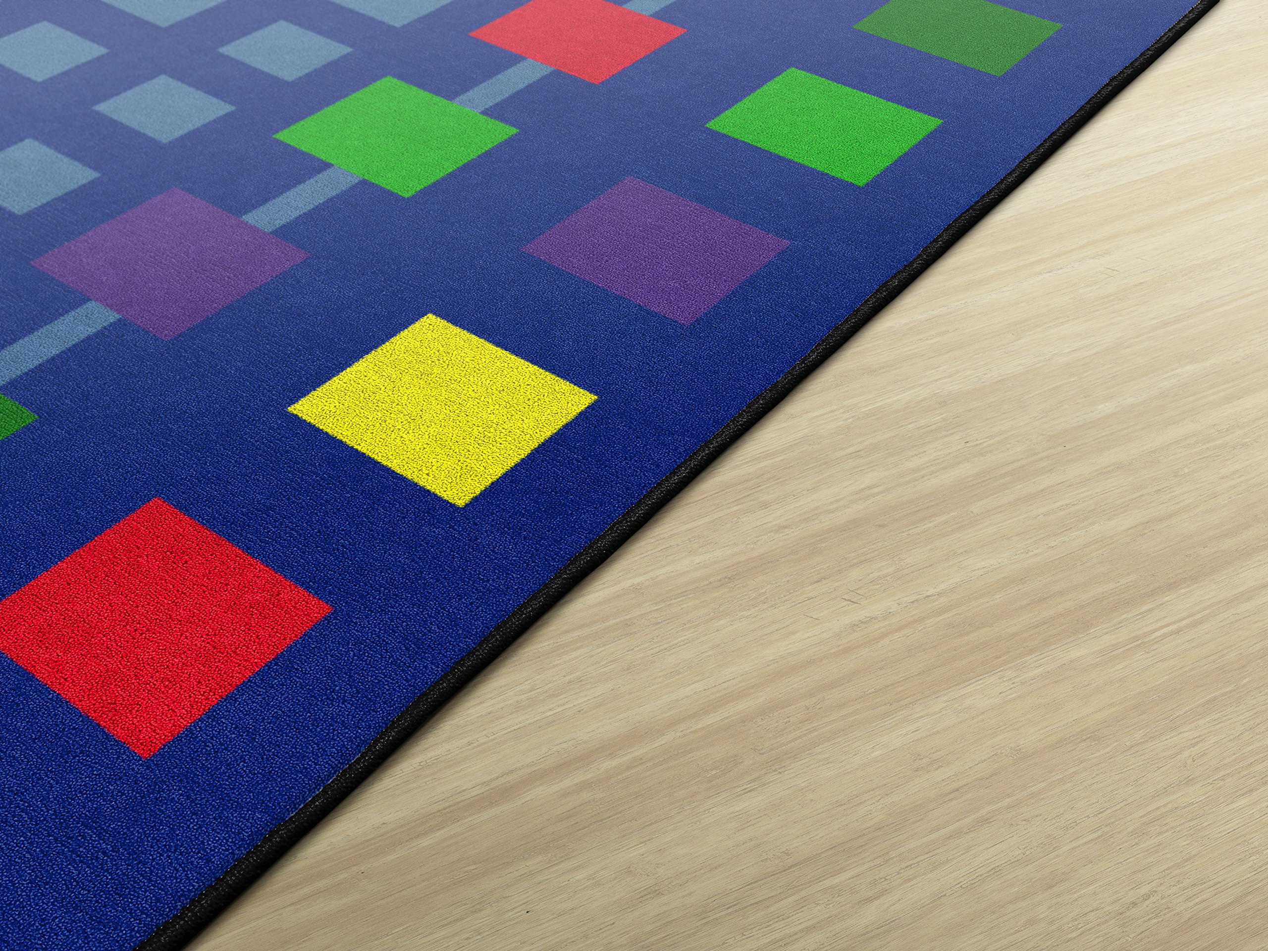 Flagship Carpets Rebordered Squares Educational Rug - 7'6