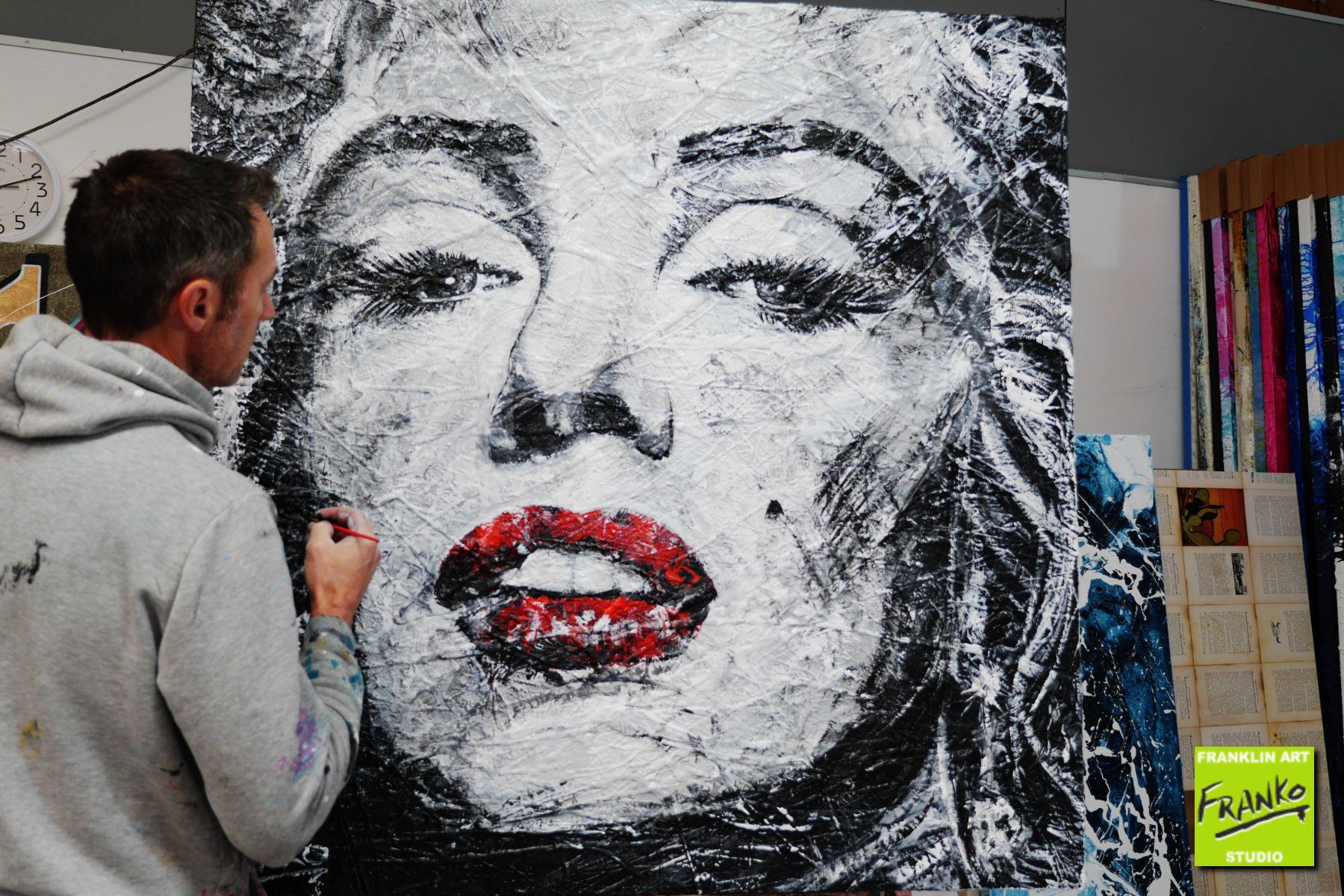 Abstract Realism Marilyn Monroe Painting 47x47 Inch - Jazz Art Decor for Living Room, Bedroom & Office Wall