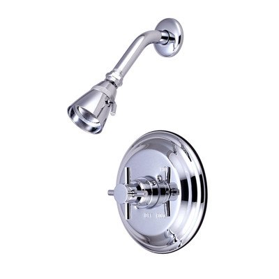 South Beach Pressure Balance Shower Faucet Trim - Polished Chrome Finish for Bathroom & Shower Upgrade | Modern Water-Saving Design for Home Renovation