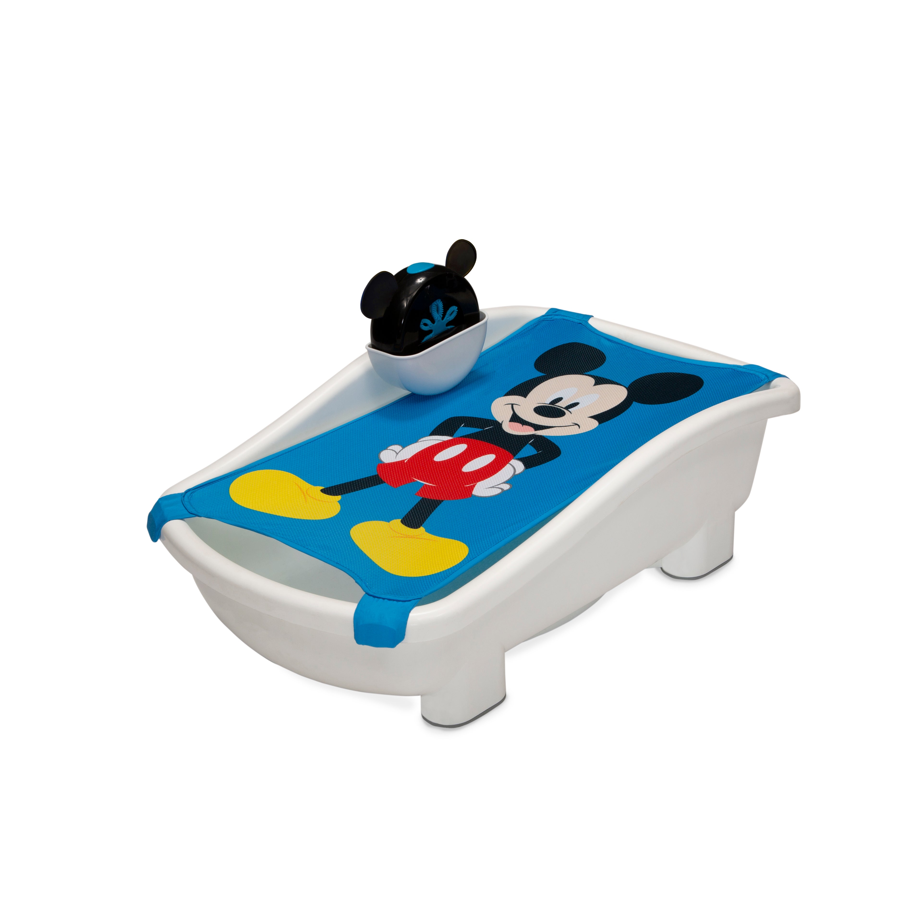 Disney Mickey Mouse My First Bubble Bath – 3-in-1 Newborn to Toddler Baby Bathtub with Sling & Bubble Blower | Safe & Fun Bath Time for Infants & Toddlers | Perfect for Home Nursery & Gift