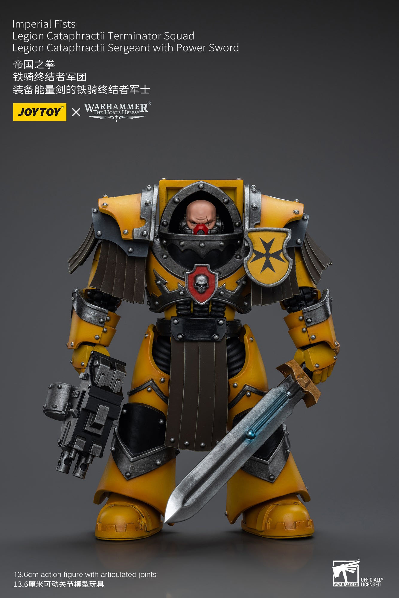 1/18 Scale JOYTOY Warhammer The Horus Heresy Imperial Fists Legion Cataphractii Terminator Squad Action Figures - Perfect for Collectors, Wargaming & Display