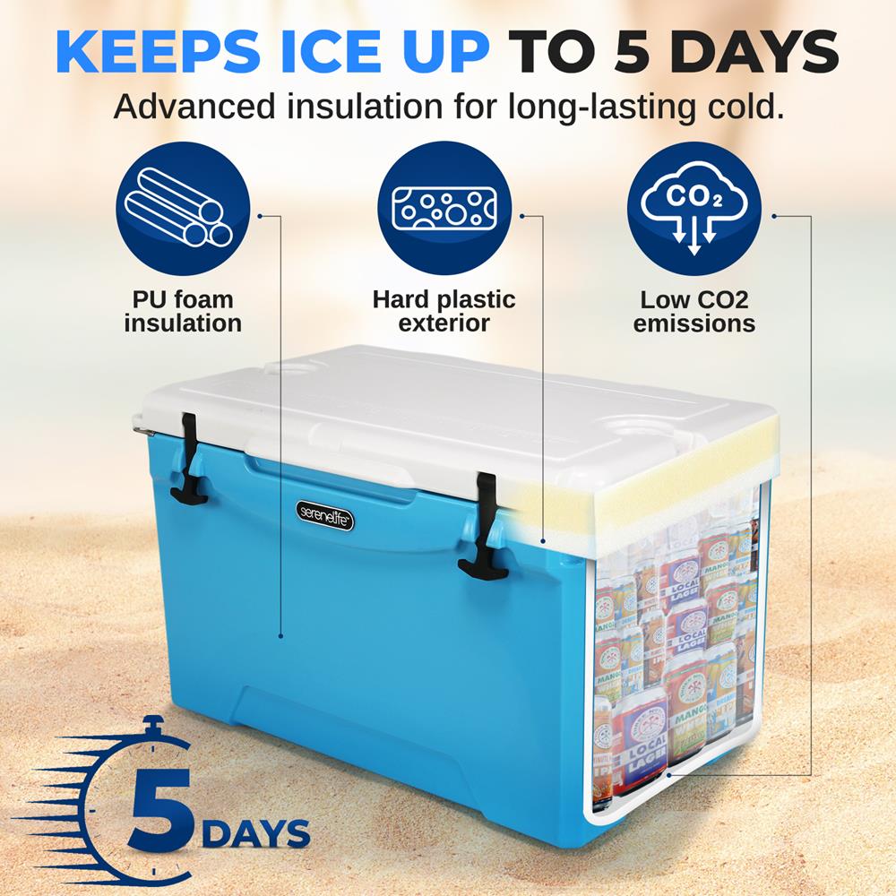 Portable Cooler Box - Insulated Ice Chest for Camping, Picnics & Outdoor Adventures - Keep Food & Drinks Cold for Hours - Lightweight & Durable Cooler for Beach, BBQ, Tailgating & Travel