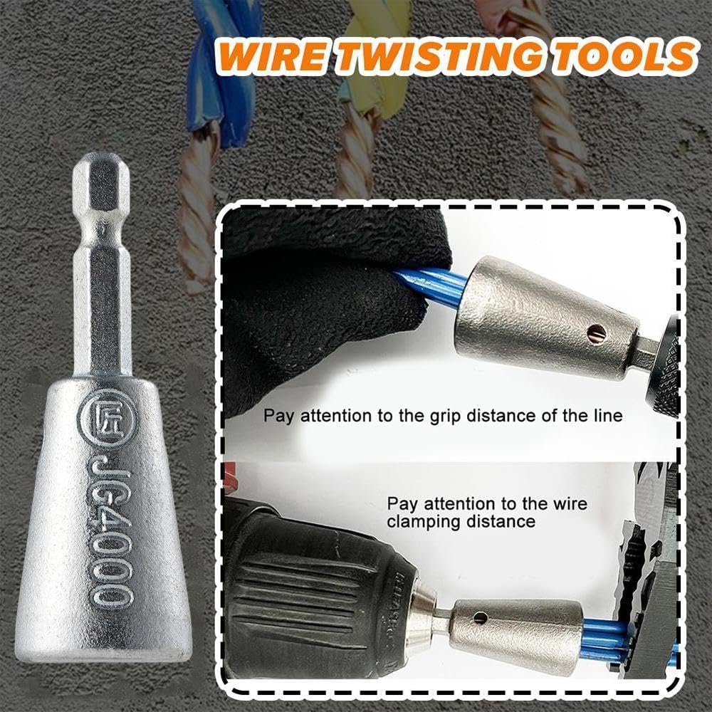 **Walquicks Electric Drill Wire Twisting Tool - Automatic Wire Connector & Stripper for Electricians - Fast Cable Stripping & Twisting Tool (2PCS) - Perfect for DIY Projects, Electrical Repairs & Professional Wiring**