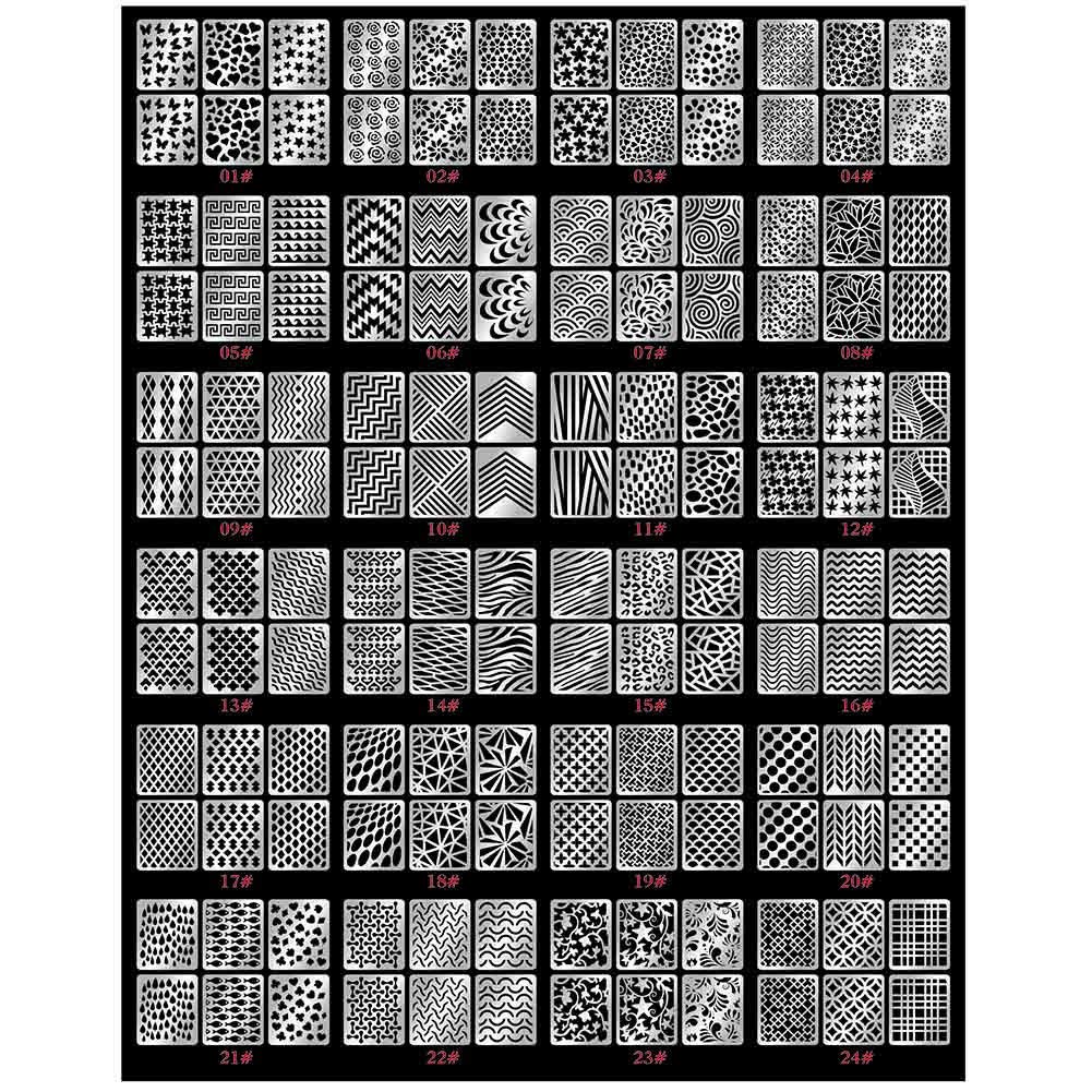 24 Sheets D.B.Z. Nail Vinyl Decals Stickers with 15 Nail Art Brushes & 100 Nail Tips + 2 Nail Glues - Complete Nail Art Kit for DIY Manicure, Salon & Home Use