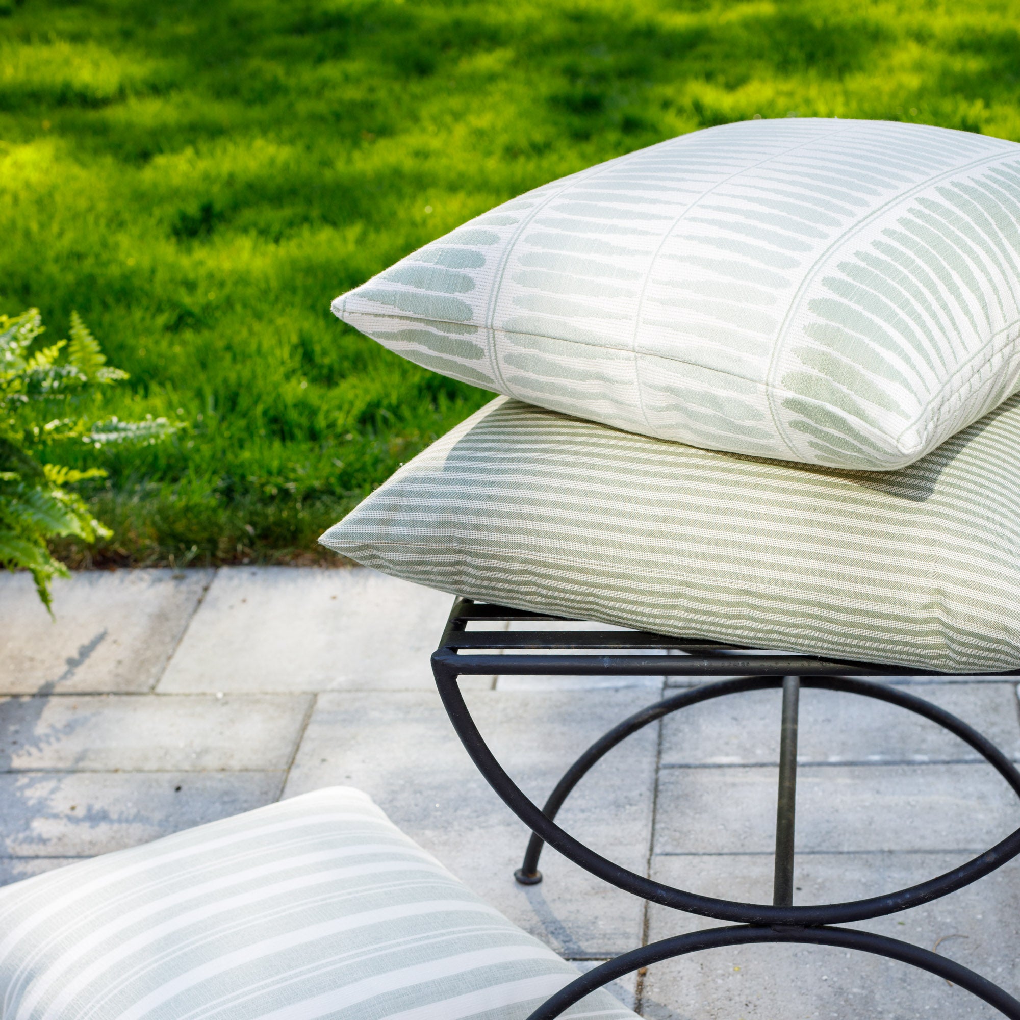 Everly 20x20 Outdoor Pillow - Jade Green Waterproof Decorative Throw Pillow for Patio, Garden, Poolside & Porch - All-Weather Cushion Cover
