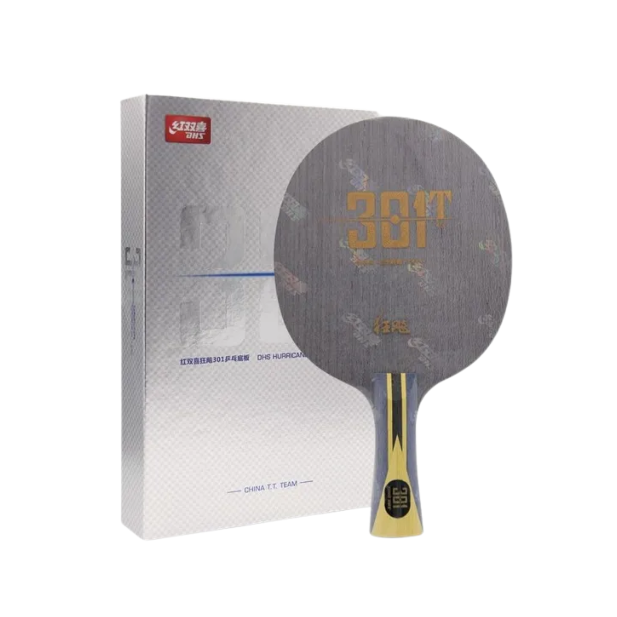 DHS Hurricane 301T Table Tennis Racket - Professional FL Blade for Spin & Speed - Perfect for Tournament Play & Training Sessions