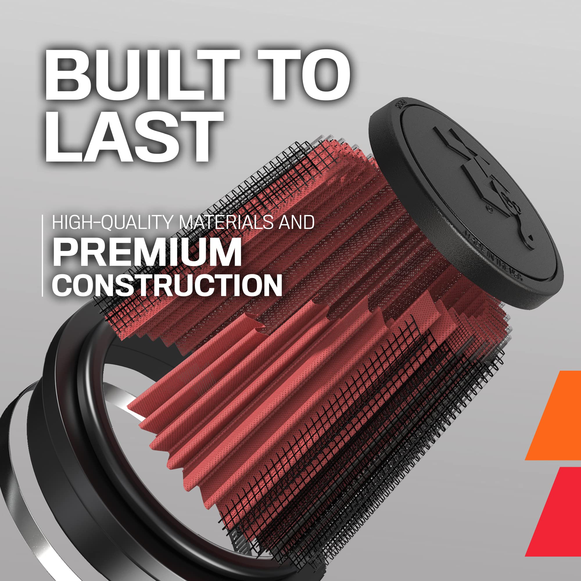 K&N RX-4950 High Performance Universal Air Filter - 2.5