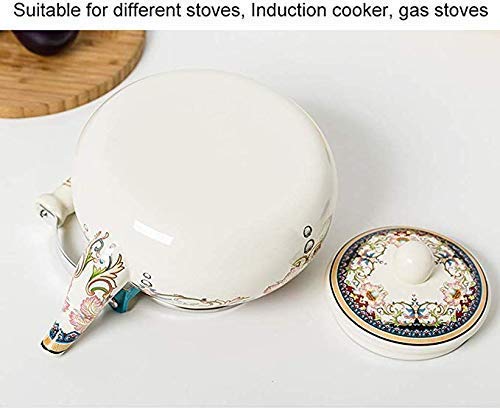 2.4L Enamel Tea Kettle - High Capacity Stovetop Pot for Gas & Induction Cookers - Perfect for Brewing Tea, Coffee, and Soups - Durable Thick Enamel Coating - Ideal for Home, Camping & Outdoor Use