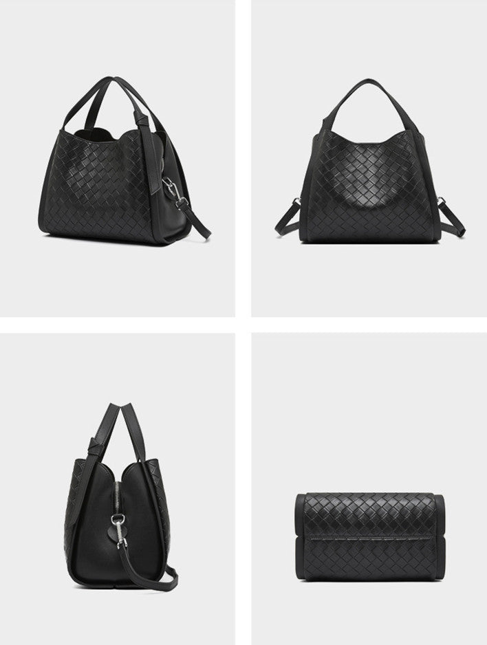 Stylish Woven Handbag with Adjustable & Detachable Straps - Perfect for Work, Travel & Everyday Use