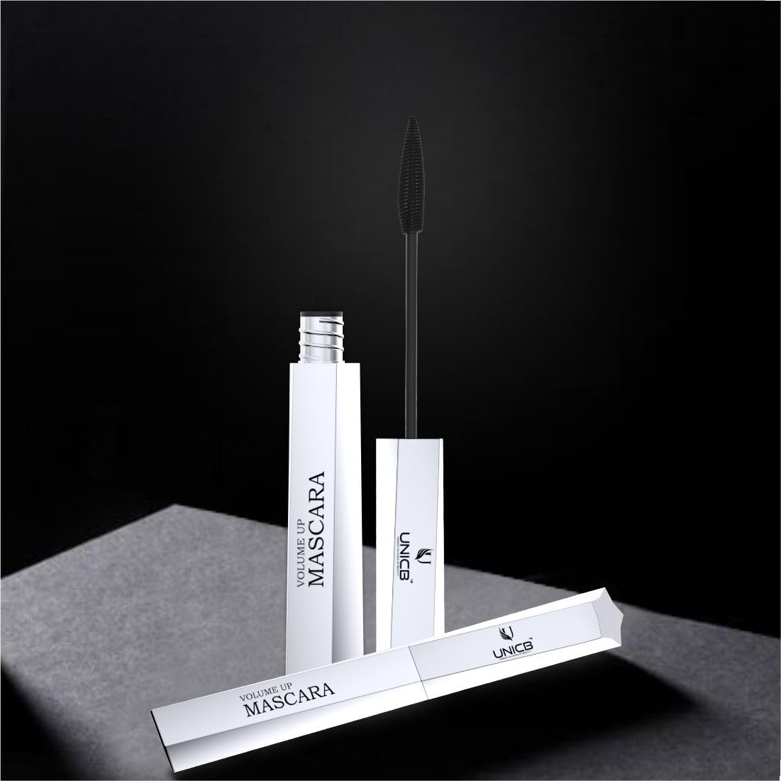 UNICB Volumizing Waterproof Black Mascara - 10ml | Highly Pigmented, Long-Lasting, Smudge-Proof & Lightweight | Curling & Lengthening Mascara for Dramatic Lashes | Perfect for Daily Wear, Parties & Special Occasions
