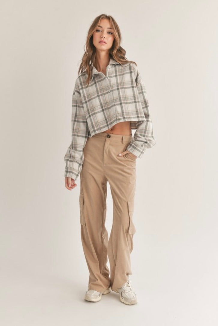 Men's Corduroy Cargo Pants in Taupe - Comfortable Casual Workwear for Outdoor Activities & Street Style Fashion