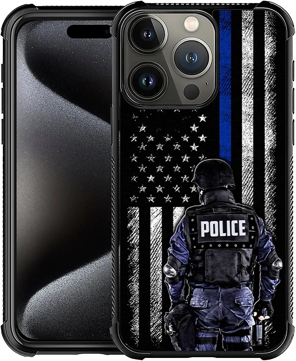 US police American flag