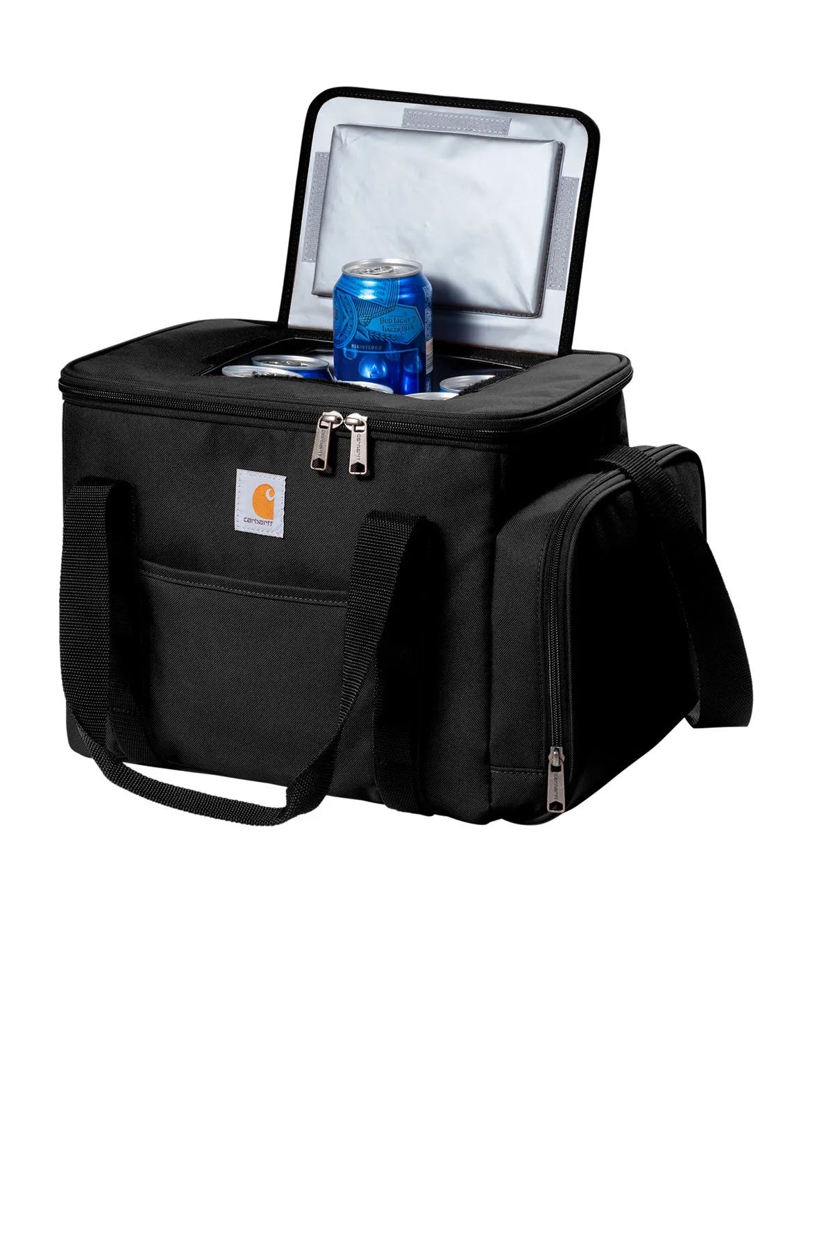Carhartt 36-Can Duffel Cooler Bag - Insulated Custom Cooler for Camping, Fishing & Tailgating - Black Heavy-Duty Portable Cooler with Shoulder Strap
