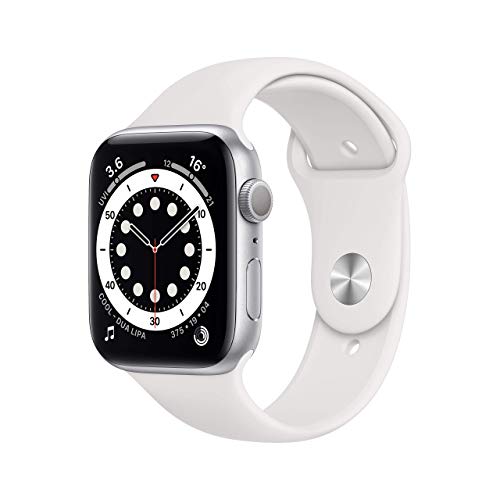 Silver Aluminium Case with White Sport Band