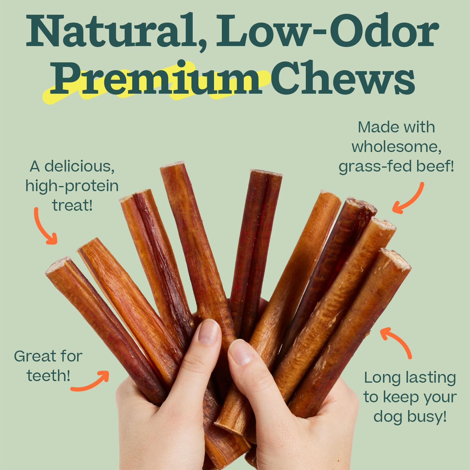 WOOF Bully Sticks Dog Treats - 6