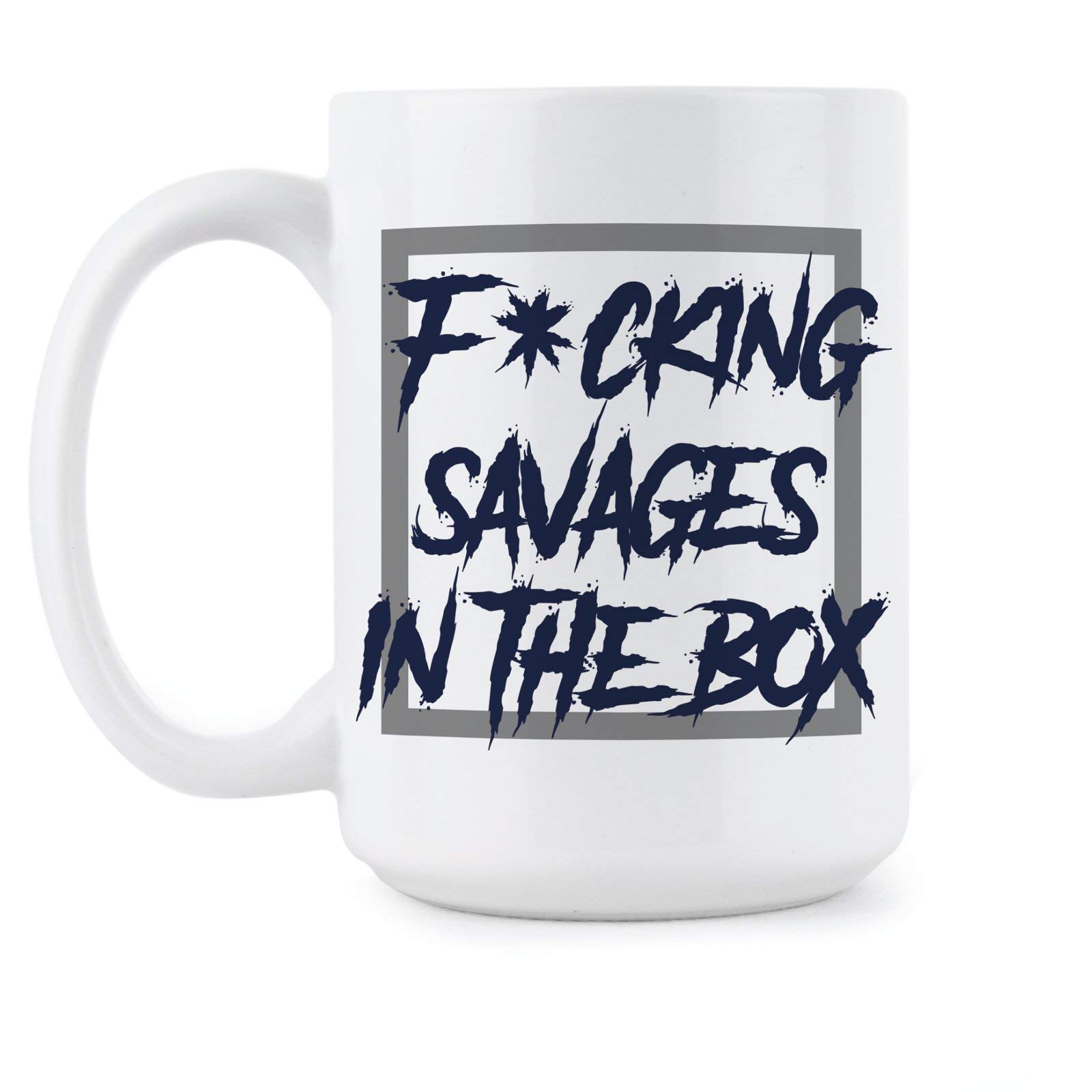 Savage in the Box New York Baseball Coffee Mug - 11oz Insulated Ceramic Travel Mug for Hot & Cold Drinks - Perfect for Baseball Fans, Office Use, and Gift Giving