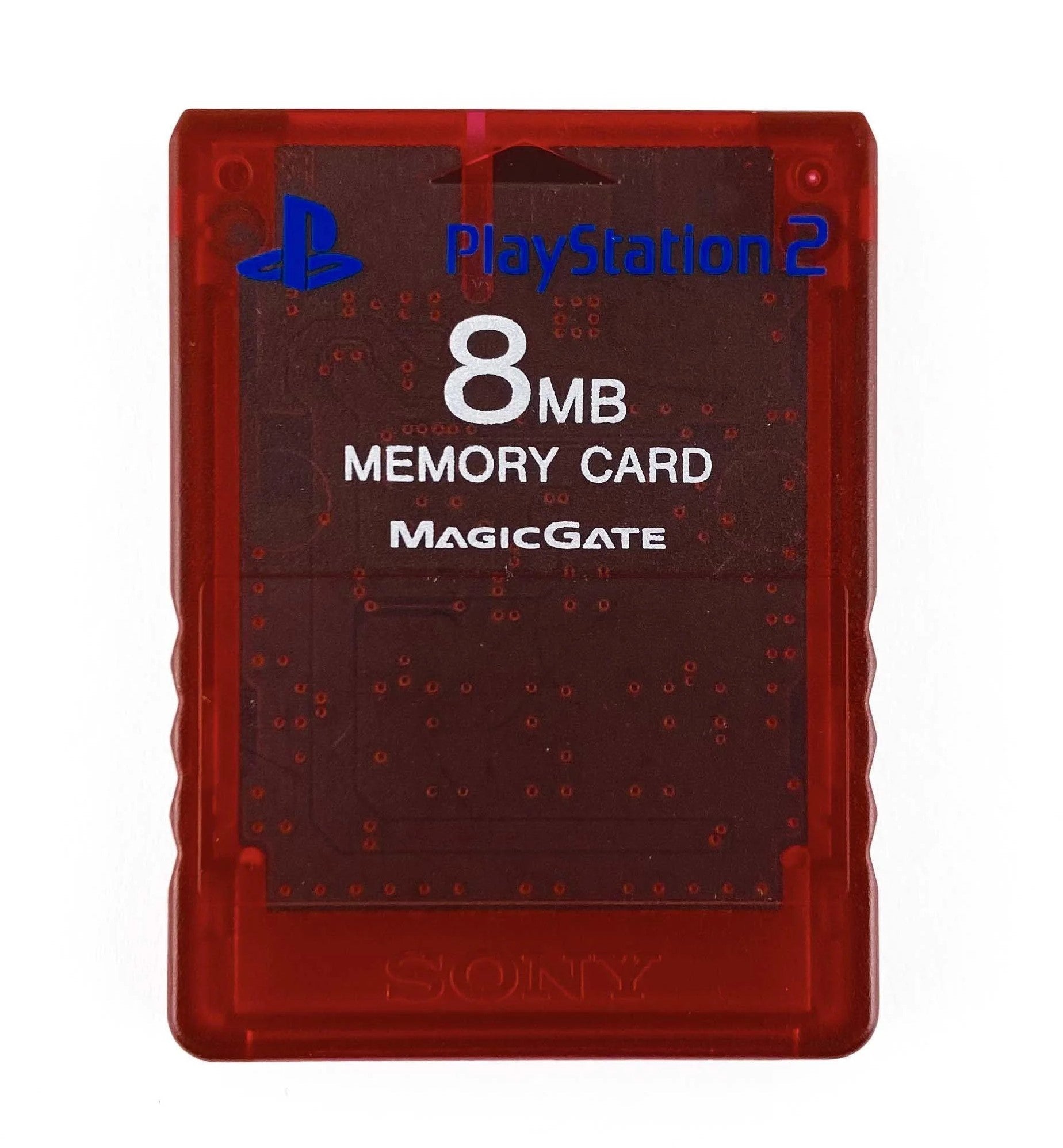 Original PlayStation 2 8MB Memory Card (Red) - Save Game Progress for PS2 Consoles - Perfect for Gaming Enthusiasts & Retro Collectors