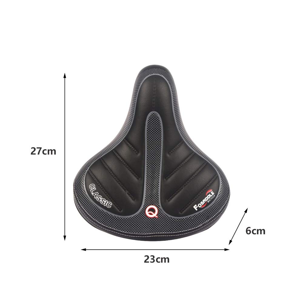 **Wide Soft Bike Seat Cushion – Shockproof Comfort Saddle for MTB, Road, Folding & Exercise Bikes – Extra Padding for Long Rides & Commuting**